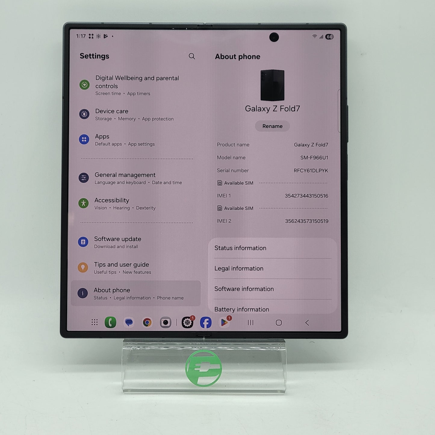 Factory Unlocked Samsung Galaxy Fold7 12GB RAM 512GB SM-F966U1 Jetblack