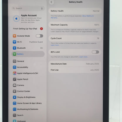 WiFi Only Apple iPad Air 11" M2 256GB Blue FUWH3LL/A