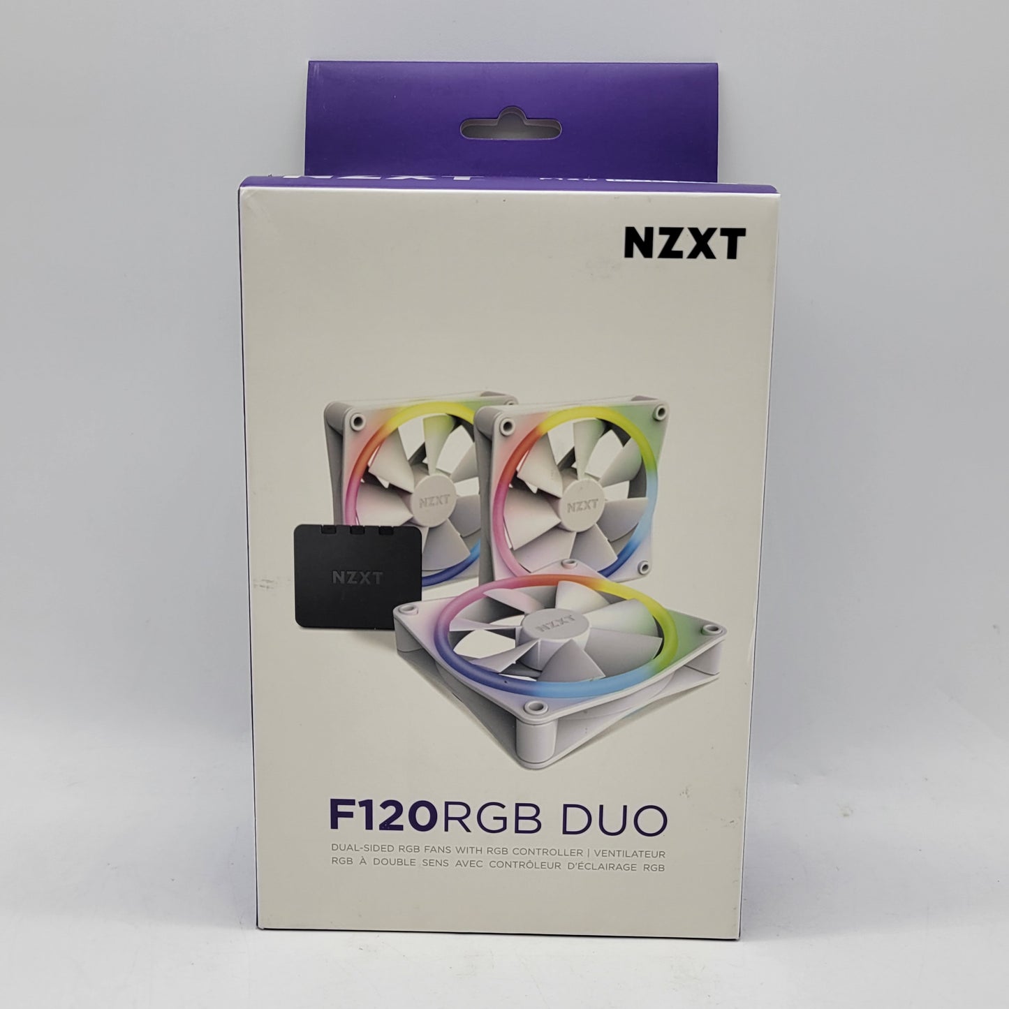 New NXZT F120RGB DUO Dual Sided RGB Fan with RGB Controller RF-D12TF-W1