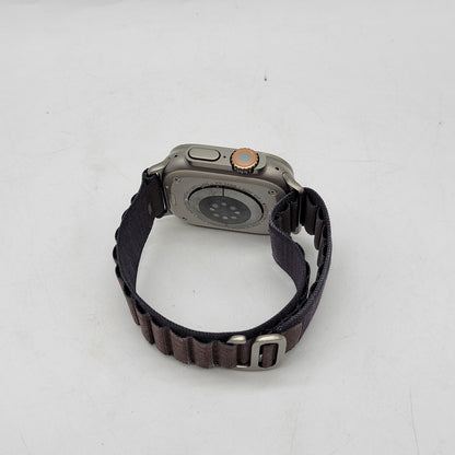 Unlocked Apple Watch Ultra 2 49MM Natural Titanium Alpine Loop Rubs MRF23LW/A