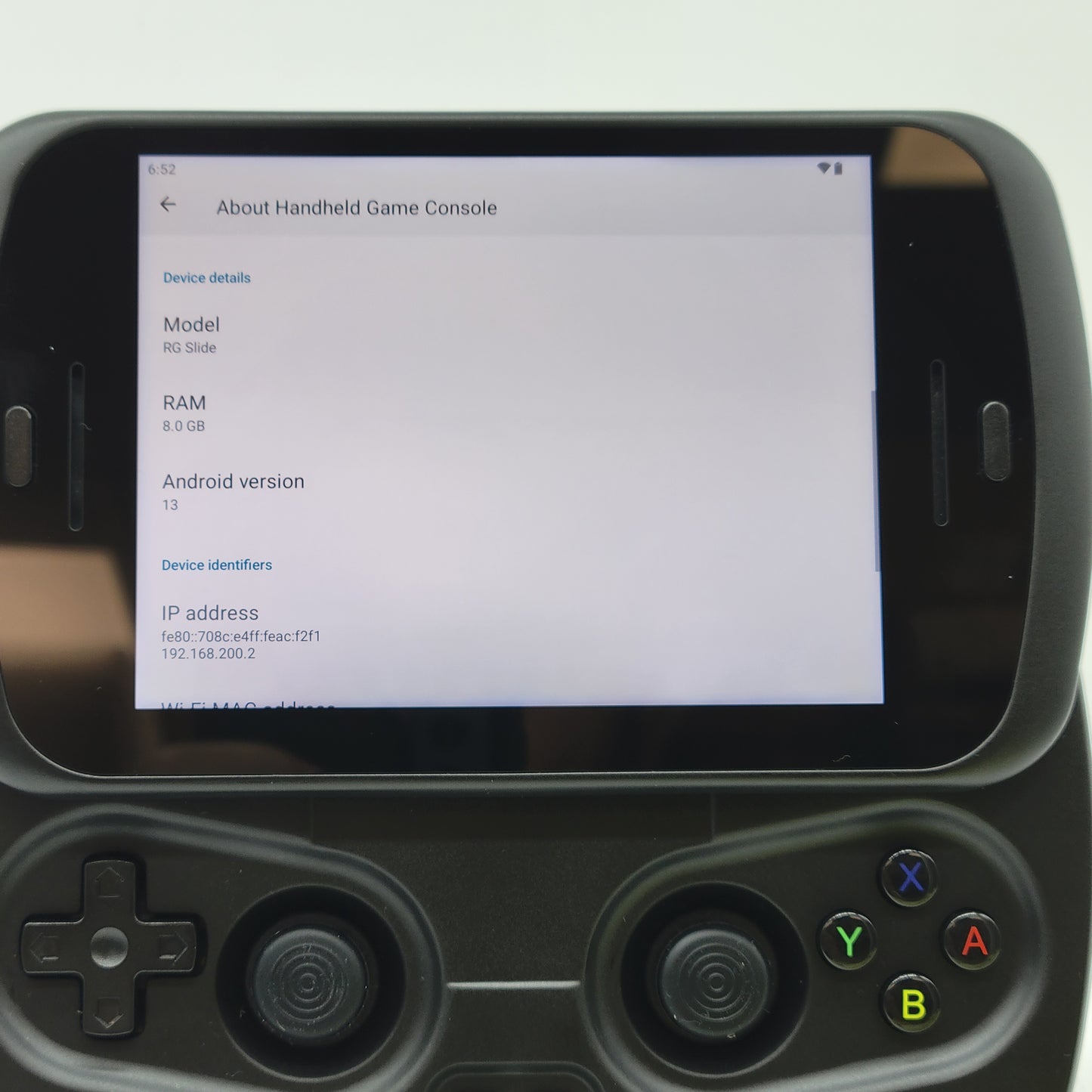  RG Slide Black Retro Gaming Handheld For Android