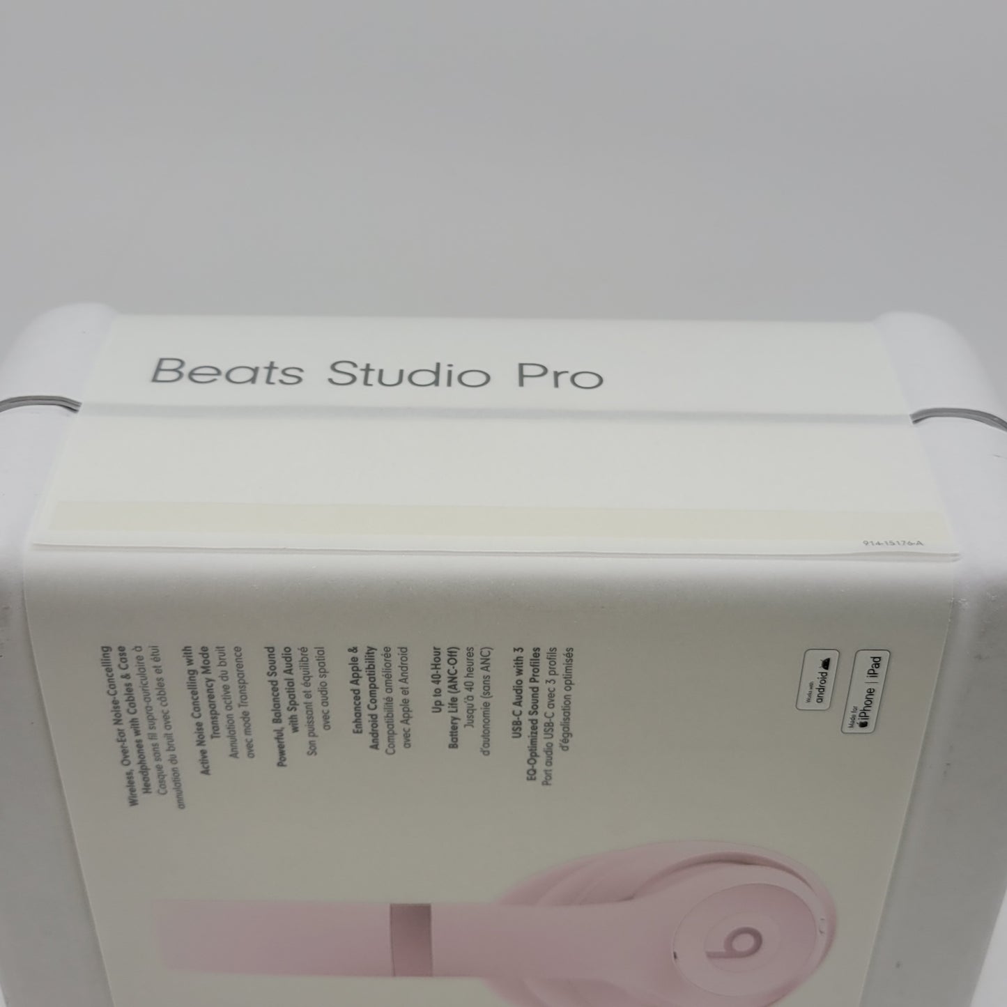 New Beats Studio Pro Wireless Over-Ear Noise Cancelling Headphones Soft Pink