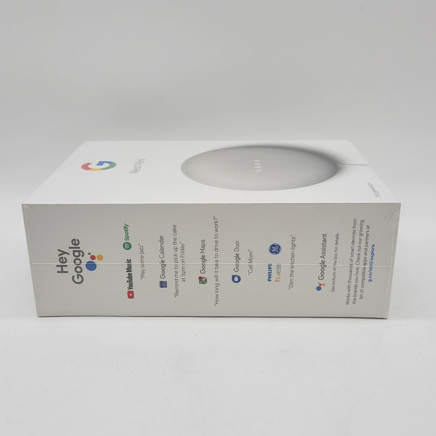 New Google Nest Mini 2nd Gen Smart Speaker Chalk GA00638-US
