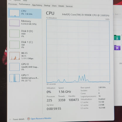 Dell XPS 8930 Core i9-9900K 3.60GHz 64GB RAM 2TB SSD 2TB HDD GeForce RTX 2080