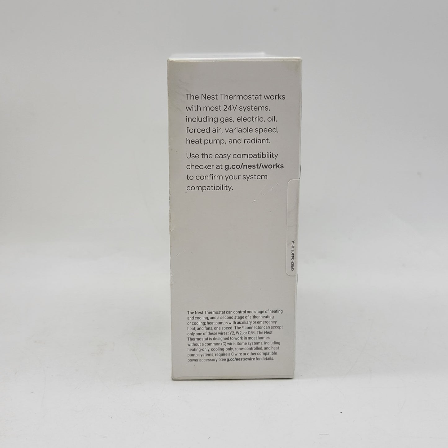 New Google Nest  Thermostat Snow GA01334