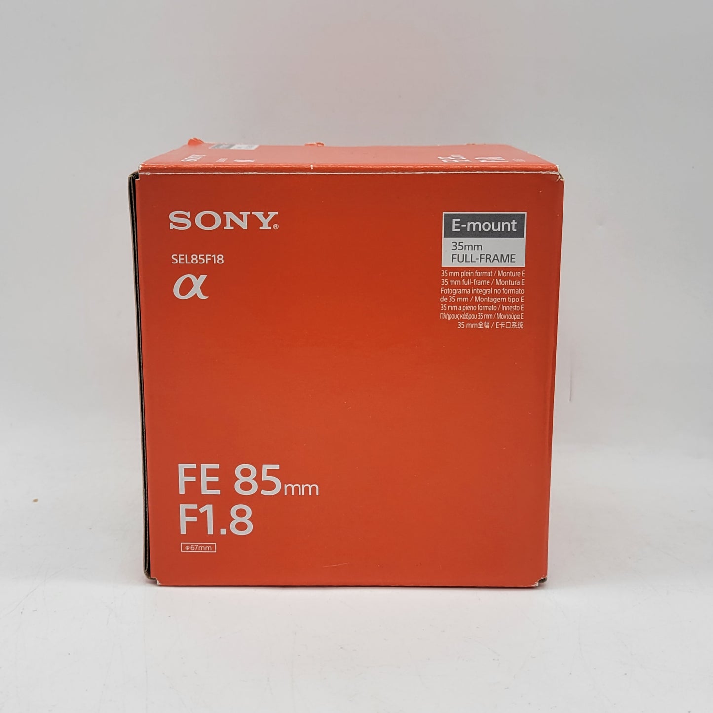 Sony FE 85mm f/1.8 E-Mount Full-Frame SEL85F18 Auto & Manual Lens