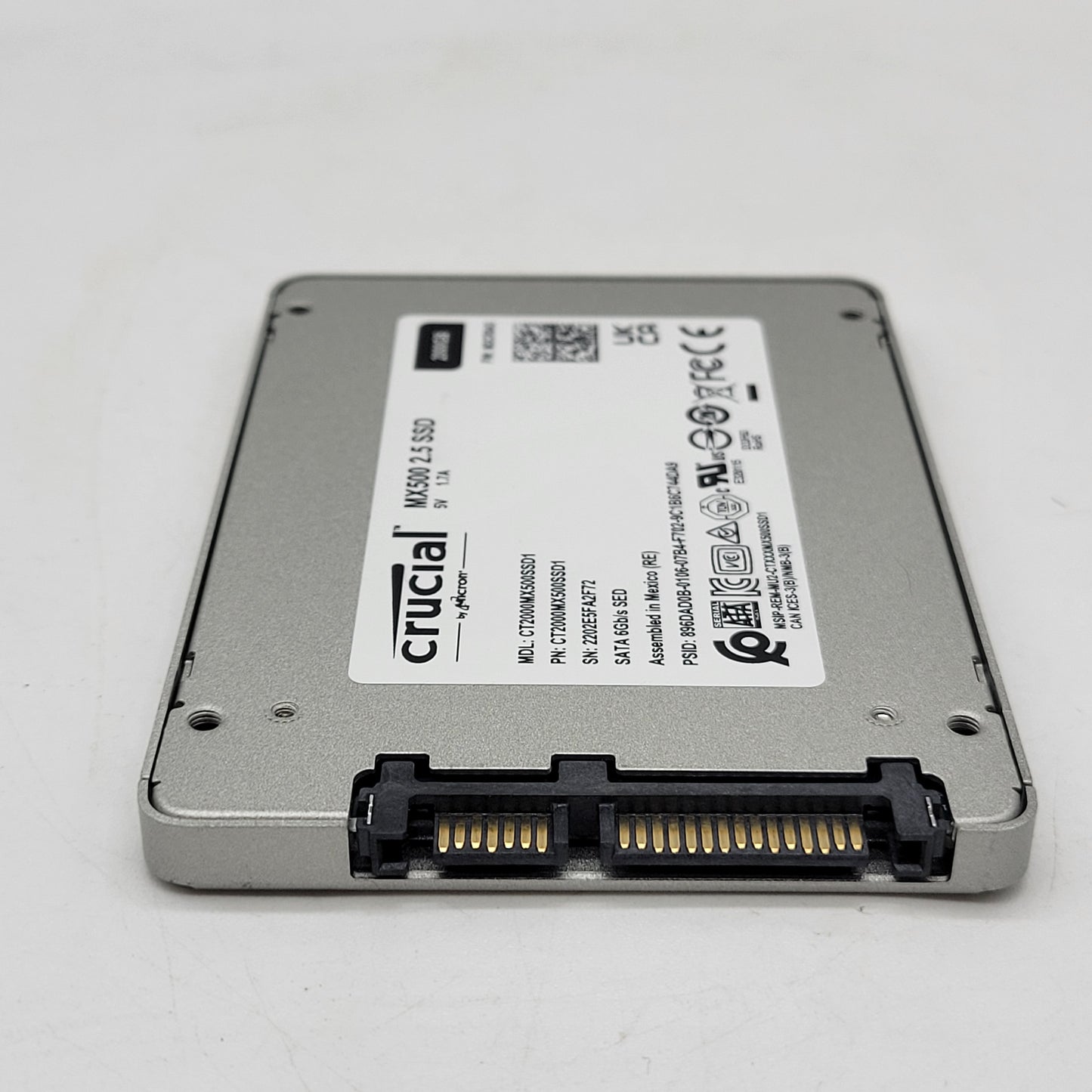 Crucial 2.5" MX500 SSD 2TB SATA III 6Gbps SSD CT2000MX500SSD1