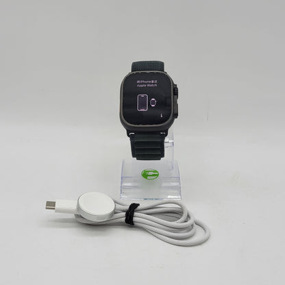 GPS Only Apple Watch Ultra 2 49MM Black Titanium Green Alpine Loop MX4R3LW/A