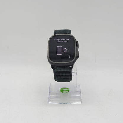 GPS Only Apple Watch Ultra 2 49MM Black Titanium Green Alpine Loop MX4R3LW/A