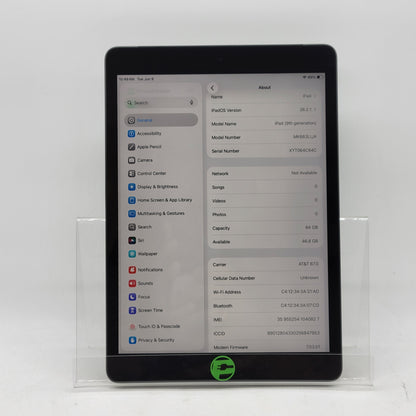 WiFi Only Apple iPad 9th Gen 64GB Space Gray MK663LL/A