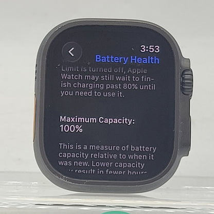 Unlocked Apple Watch Ultra 2 49MM Black Titanium Black Band MX4R3LW/A