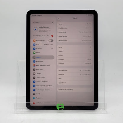 WiFi Only Apple iPad Air 11" M2 128GB Purple MUWF3LL/A