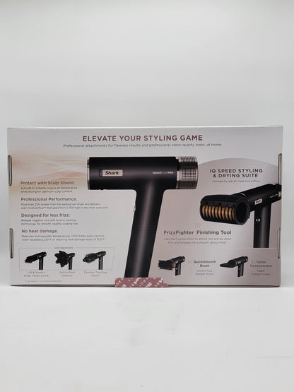 New Shark SpeedStyle Pro RapidGloss Finisher&High-Velocity Dryer  HD731