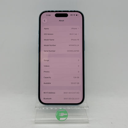 Factory Unlocked Apple iPhone 16 128GB Teal MYAW3LL/A