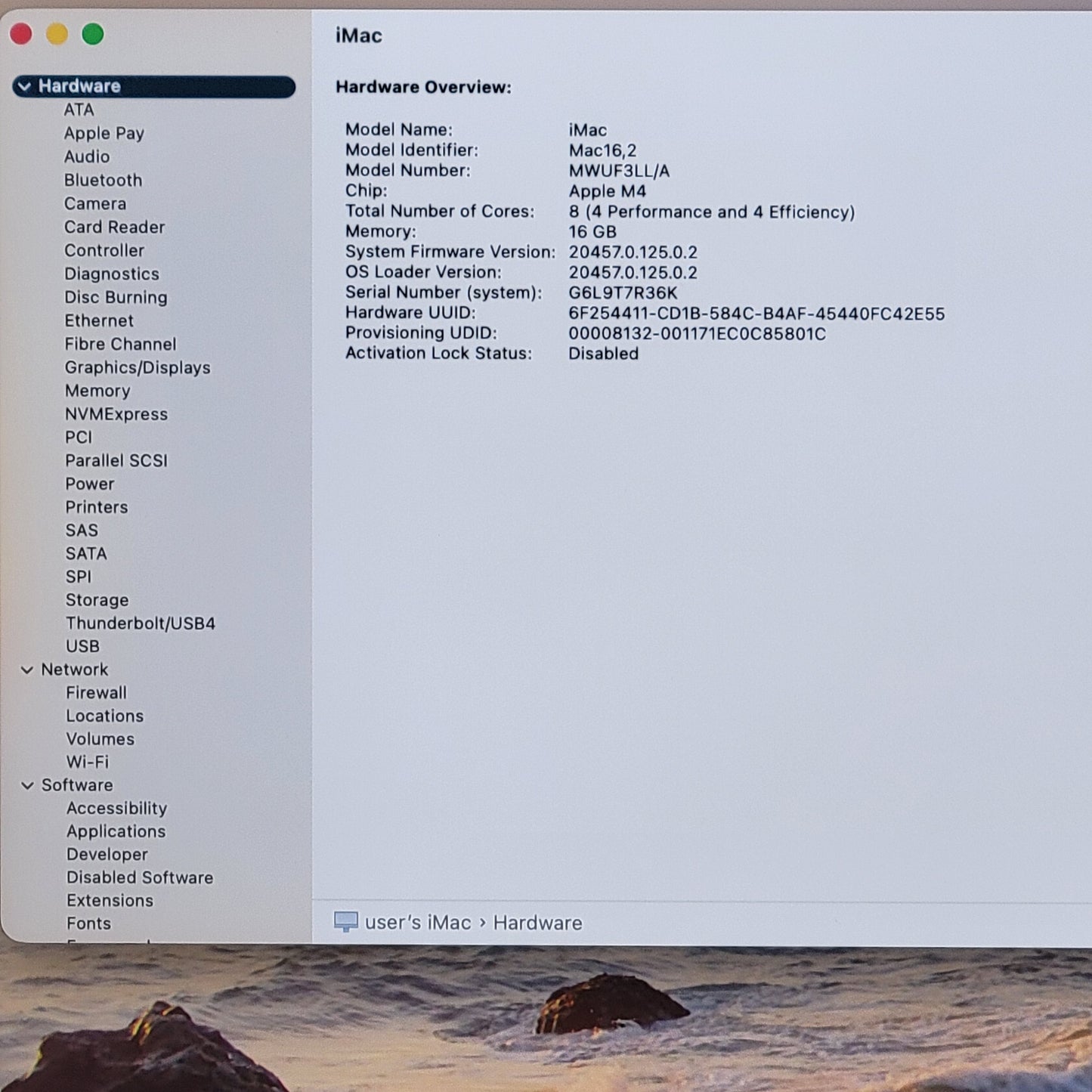 2024 Apple iMac 24" M4 8 Core 4.5GHz 16GB RAM 256GB SSD Blue MWUF3LL/A