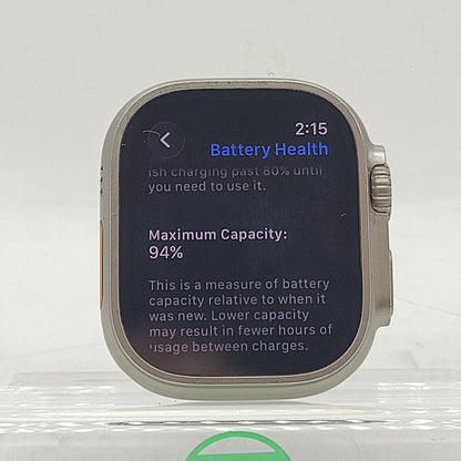 Unlocked Apple Watch Ultra 49MM Natural Titanium Gray Trail Loop MQF33LL/A