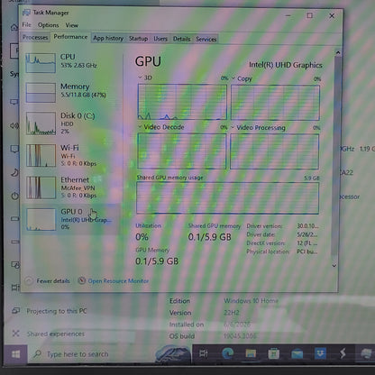 HP Laptop 15-DW2025CL 15.6" i5-1035G1 1.9GHz 12GB RAM 1TB HDD