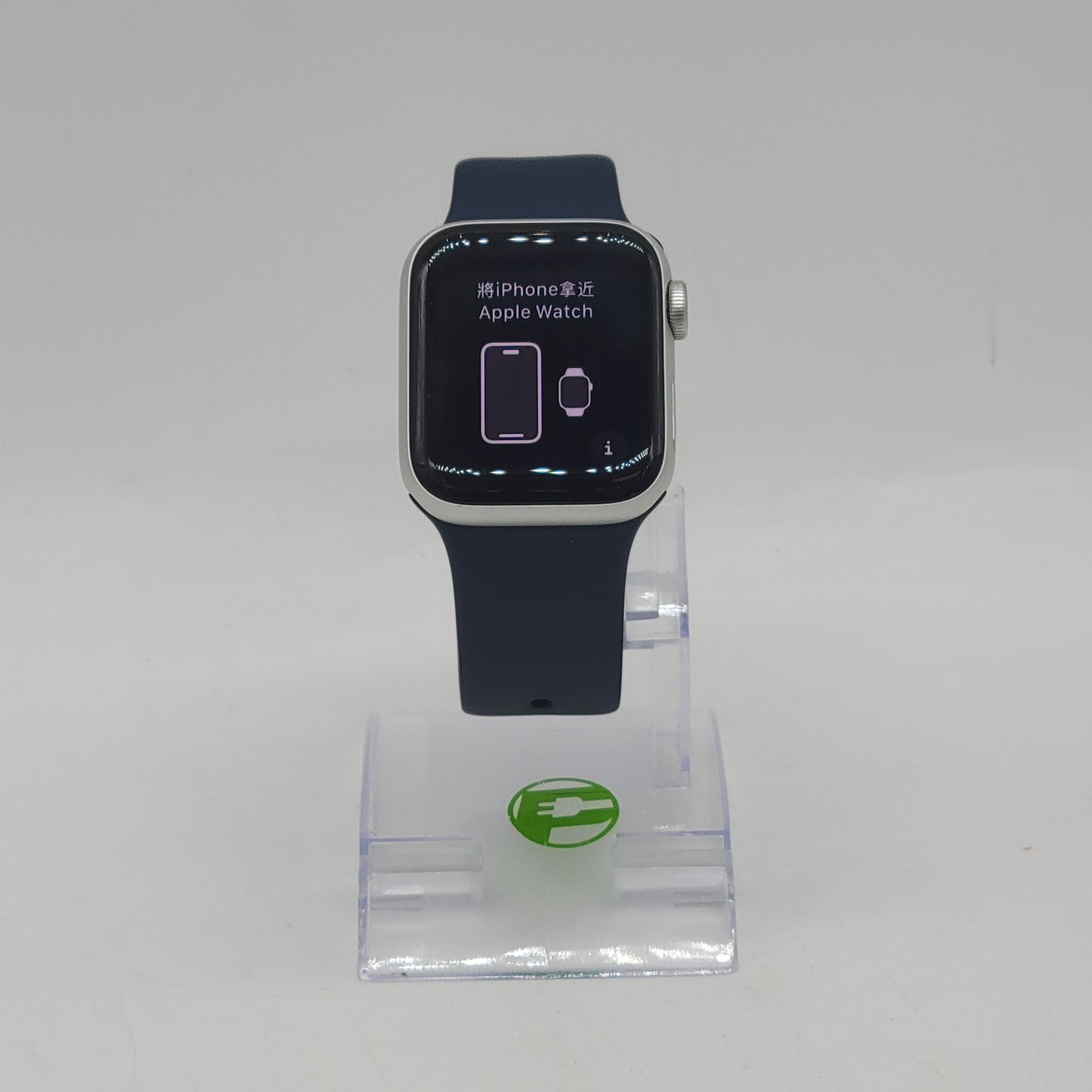 GPS Only Apple Watch SE 2nd Gen 40MM Silver Aluminum Blue Sport Band A2722
