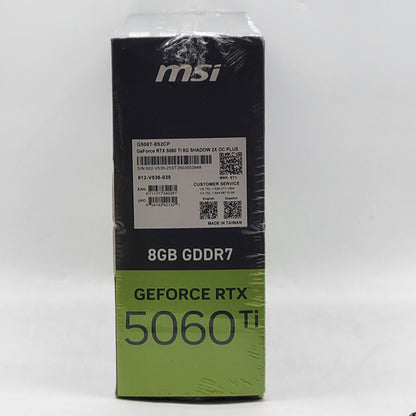 New MSI GeForce RTX 5060 Ti SHADOW 2X OC 8GB GDDR7 Graphics Card 912-V536-035
