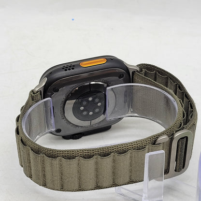 Unlocked Apple Watch Ultra 3 49MM Black Titanium Green Alpine Loop MF0J4LW/A