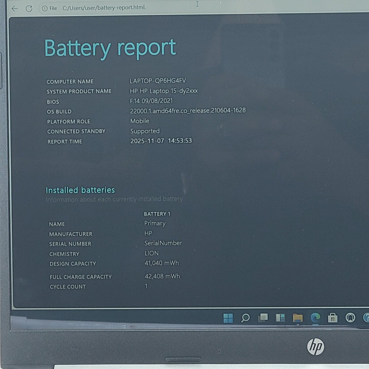 HP NoteBook 15-DY2089MS 15.6" i7-1165G7 2.7GHz 16GB RAM 1TB SSD