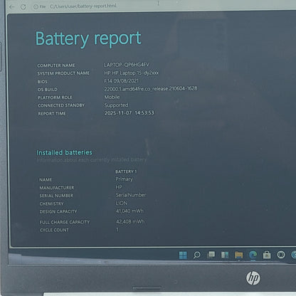 HP NoteBook 15-DY2089MS 15.6" i7-1165G7 2.7GHz 16GB RAM 1TB SSD