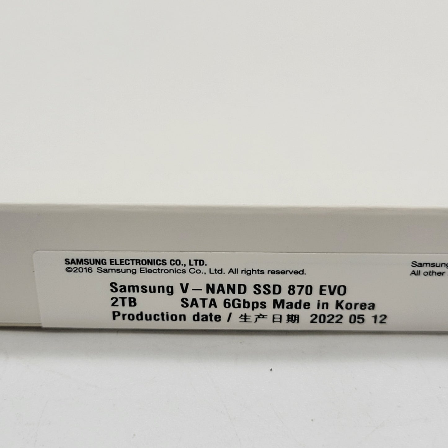 New Samsung 2.5" 870 EVO 2TB SATA 6Gbps SSD MZ-77E2T0