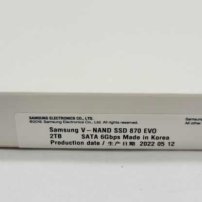 New Samsung 2.5" 870 EVO 2TB SATA 6Gbps SSD MZ-77E2T0
