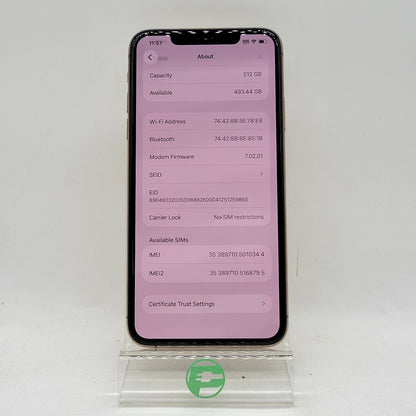 Factory Unlocked Apple iPhone 11 Pro Max 512GB Gold MWFL2LL/A