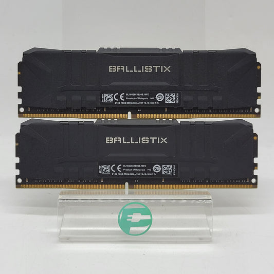 Crucial Ballistix 32GB (2x16GB) RAM DDR4 2666MHz BL16G26C16U4B