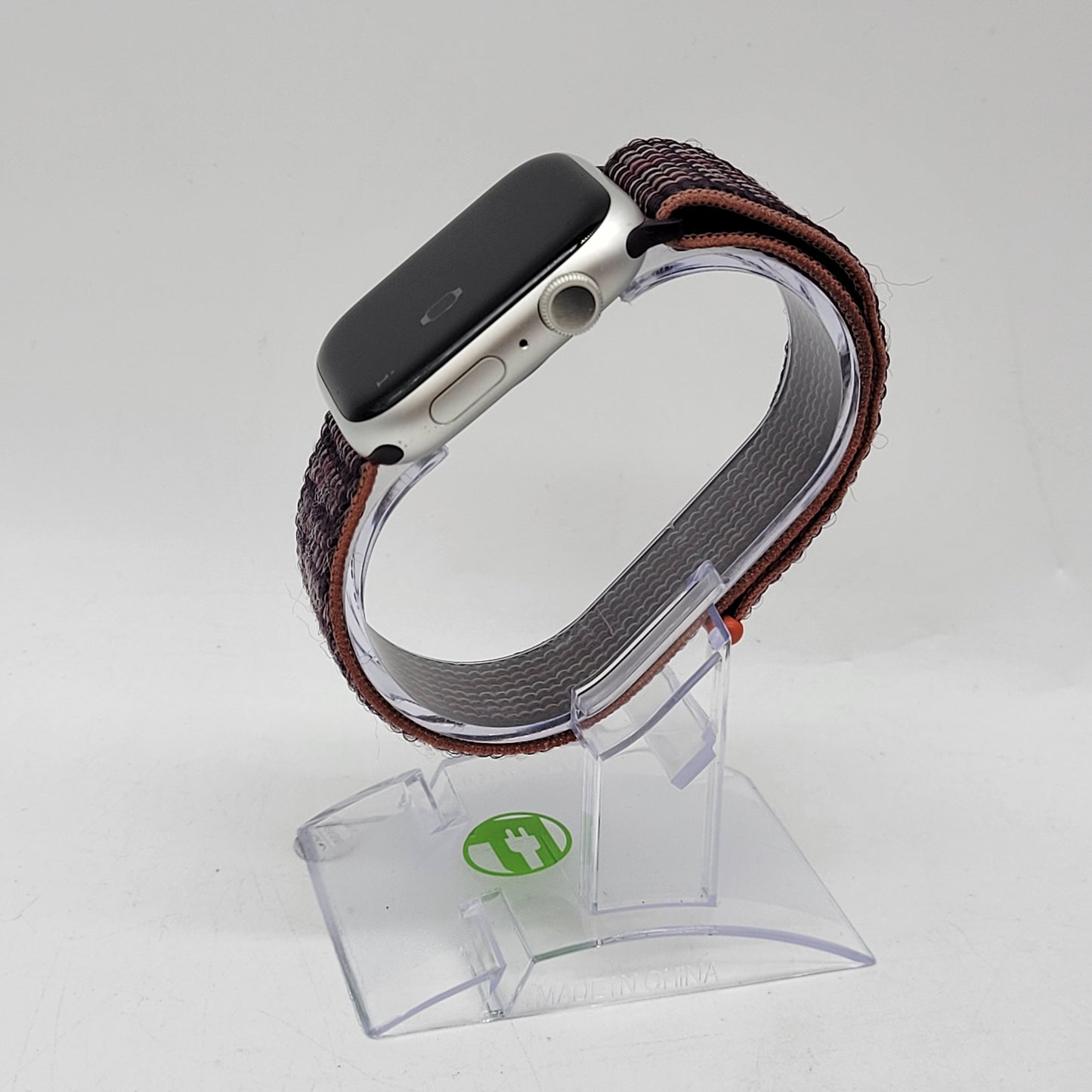 GPS Only Apple Watch Series 8 45MM Silver Aluminum Beige Braided Loop A2771