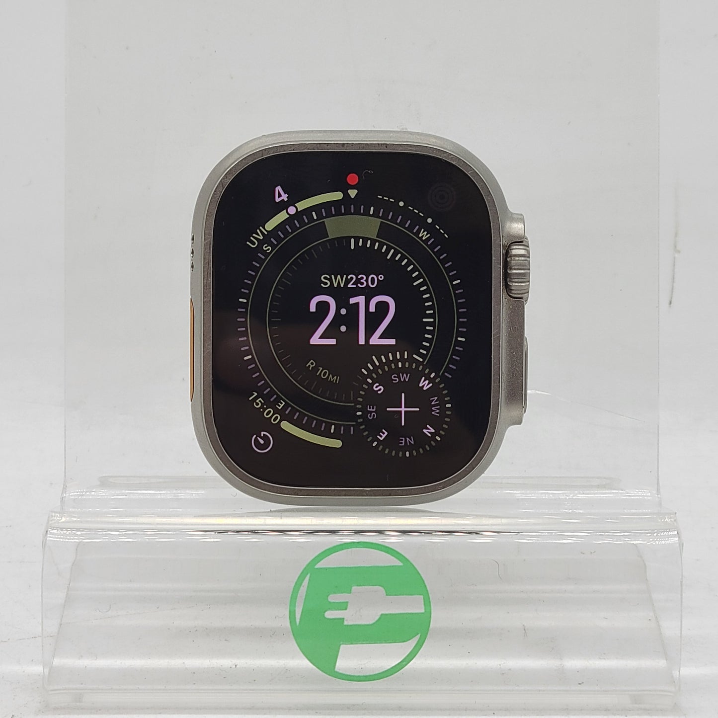 Unlocked Apple Watch Ultra 49MM Natural Titanium Gray Trail Loop MQF33LL/A
