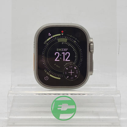 Unlocked Apple Watch Ultra 49MM Natural Titanium Gray Trail Loop MQF33LL/A