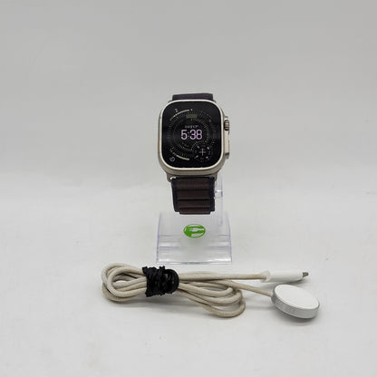 Unlocked Apple Watch Ultra 2 49MM Natural Titanium Alpine Loop Rubs MRF23LW/A