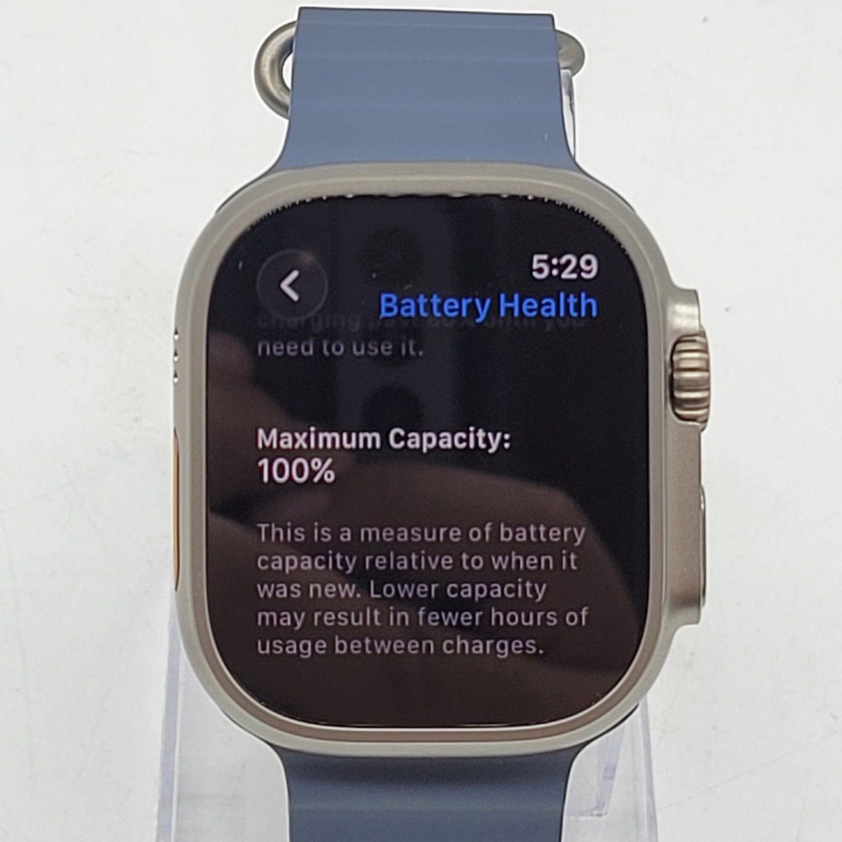 Unlocked Apple Watch Ultra 3 49MM Natural Titanium Blue Ocean Band MEWH4LW/A
