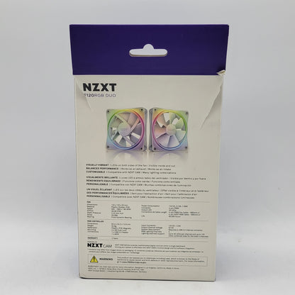 New NXZT F120RGB DUO Dual Sided RGB Fan with RGB Controller RF-D12TF-W1