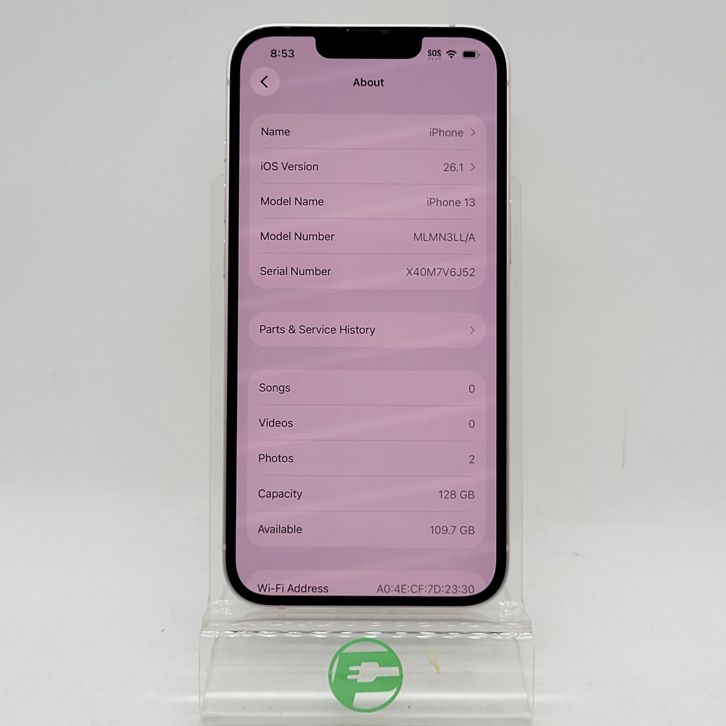 Factory Unlocked Apple iPhone 13 128GB Pink MLMN3LL/A