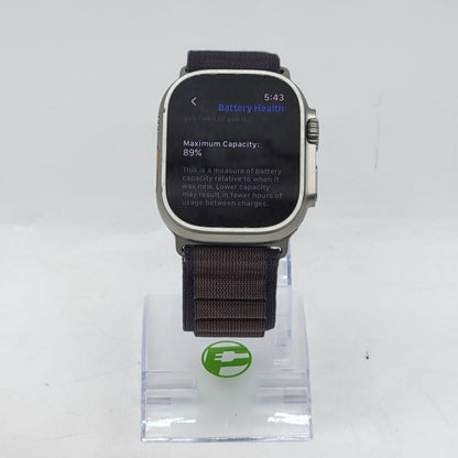 Unlocked Apple Watch Ultra 2 49MM Natural Titanium Alpine Loop Rubs MRF23LW/A