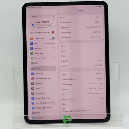WiFi Only Apple iPad Pro 11" M5 256GB Silver ME2P4LL/A