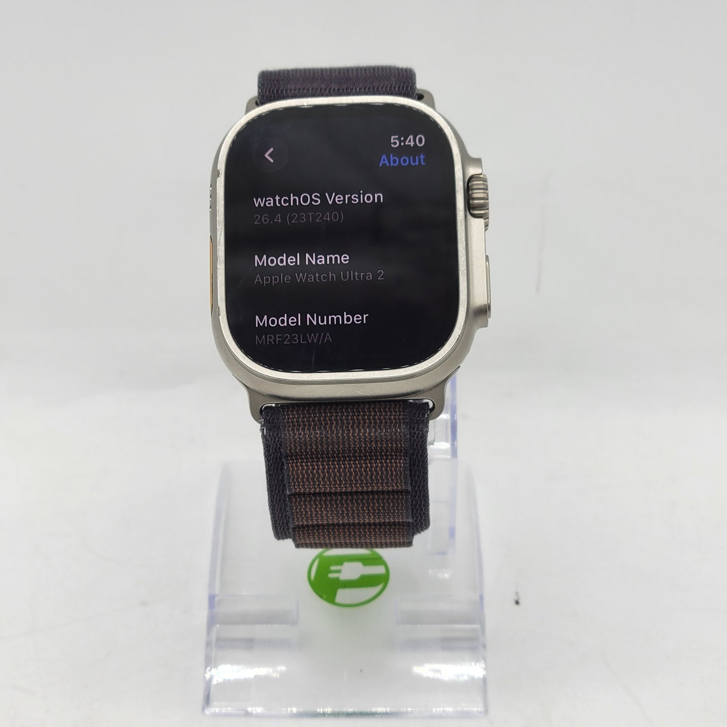Unlocked Apple Watch Ultra 2 49MM Natural Titanium Alpine Loop Rubs MRF23LW/A
