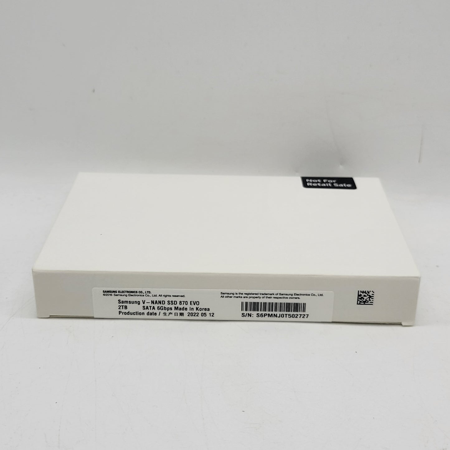 New Samsung 2.5" 870 EVO 2TB SATA 6Gbps SSD MZ-77E2T0