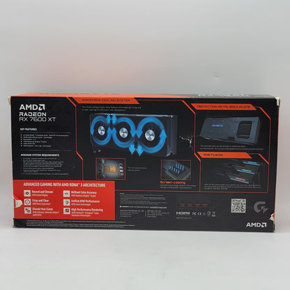 New Gigabyte Radeon RX 7600 XT Gaming OC 16GB GDDR6 Graphics Card GV-R76XTGAMING