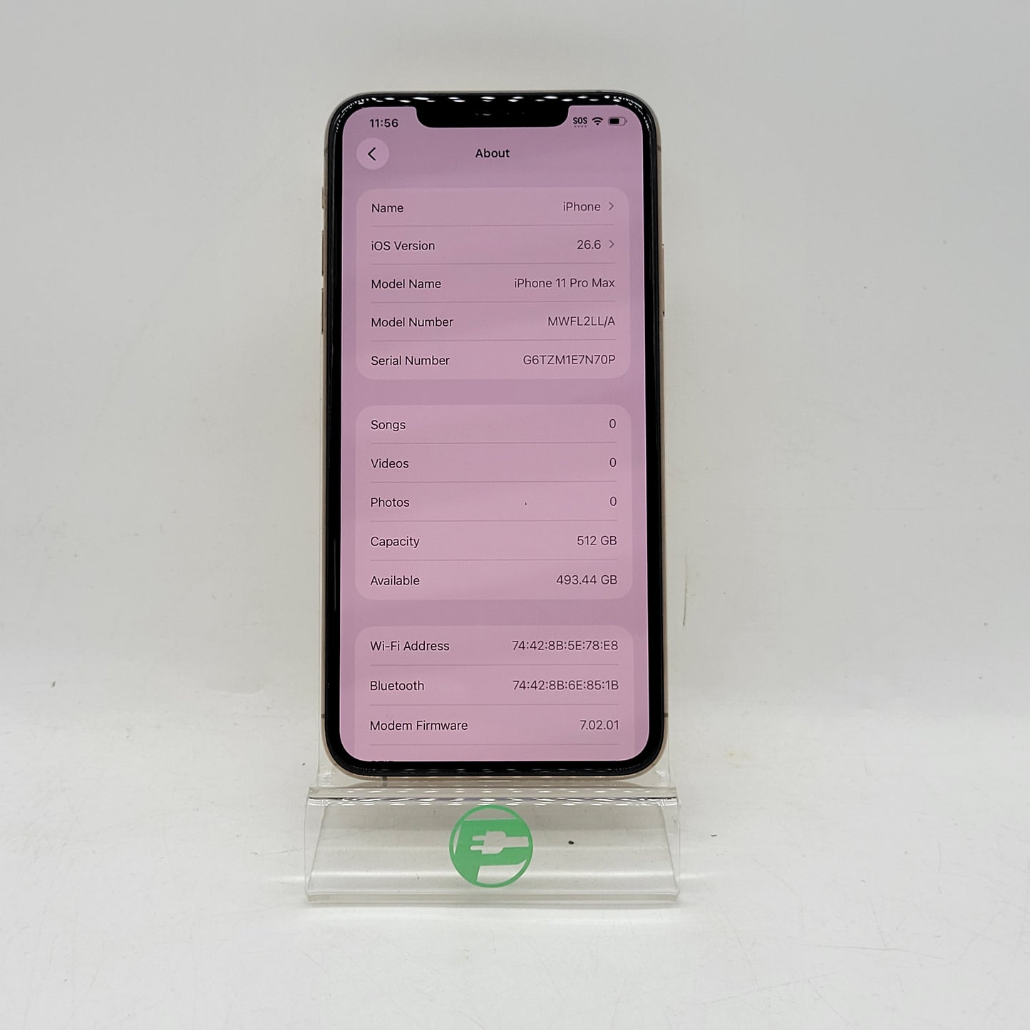 Factory Unlocked Apple iPhone 11 Pro Max 512GB Gold MWFL2LL/A