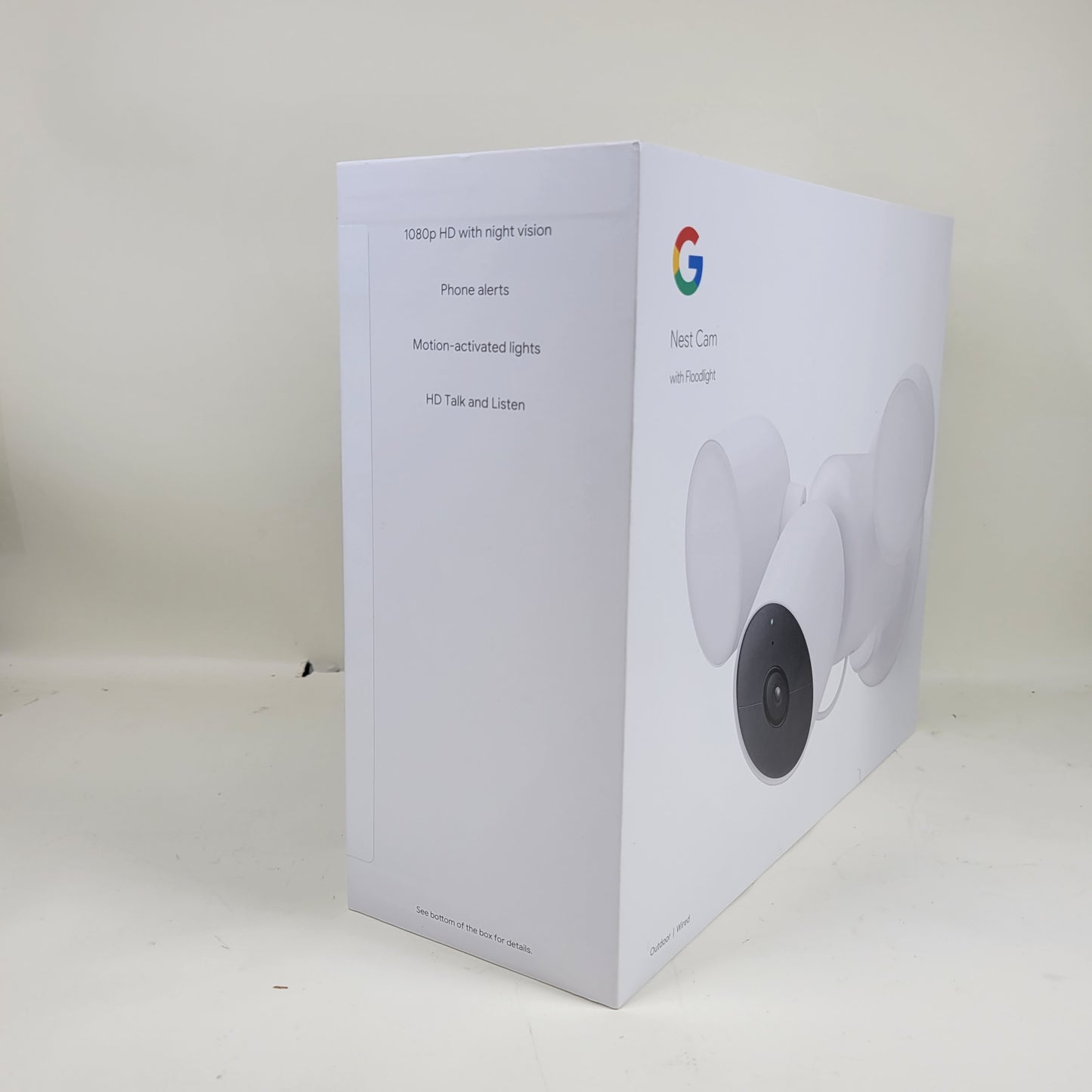 New Google Nest Cam With Floodlight Outdoor Camera White GPLE9