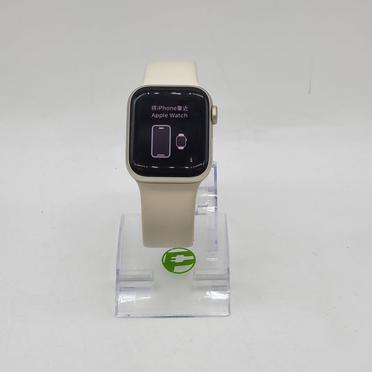 Unlocked Apple Watch SE 2nd Gen 40MM Starlight Aluminum Starlight Sport Band