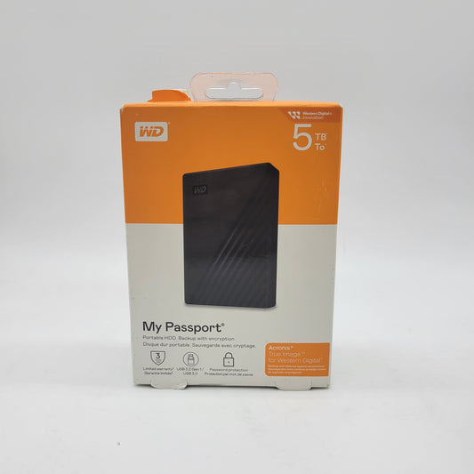 New Western Digital My Passport Portable External Hard Drive 5TB HDD