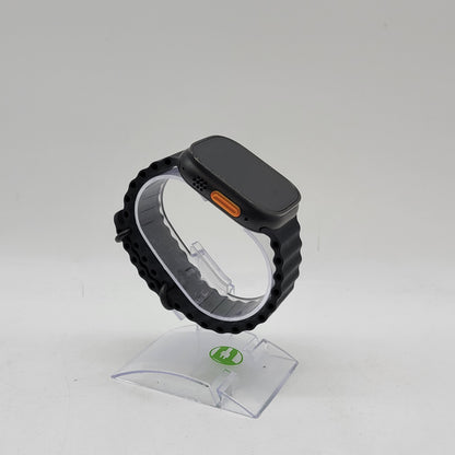 Unlocked Apple Watch Ultra 2 49MM Black Titanium Black Sport Band  MX4P3LW/A