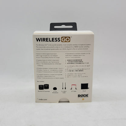New RODE Wireless Go Compact Wireless Microphone System