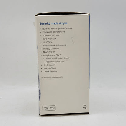 New RING Video Doorbell 2nd Gen Satin Nickel