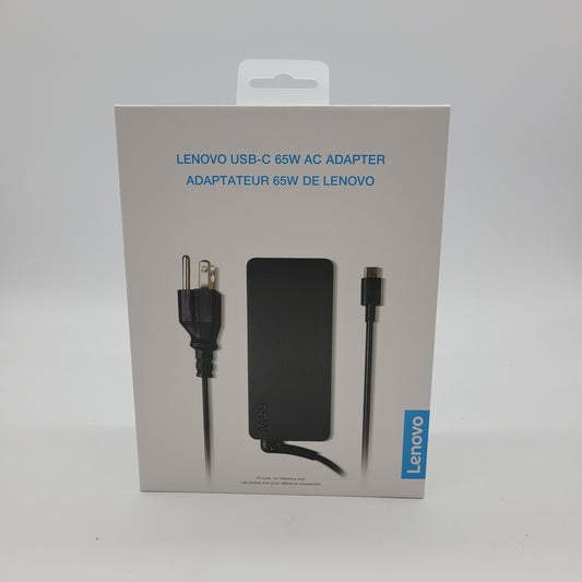 New Lenovo USB-C 65W Laptop Power Adapter SA10R16921